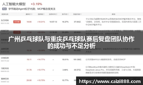 广州乒乓球队与重庆乒乓球队赛后复盘团队协作的成功与不足分析